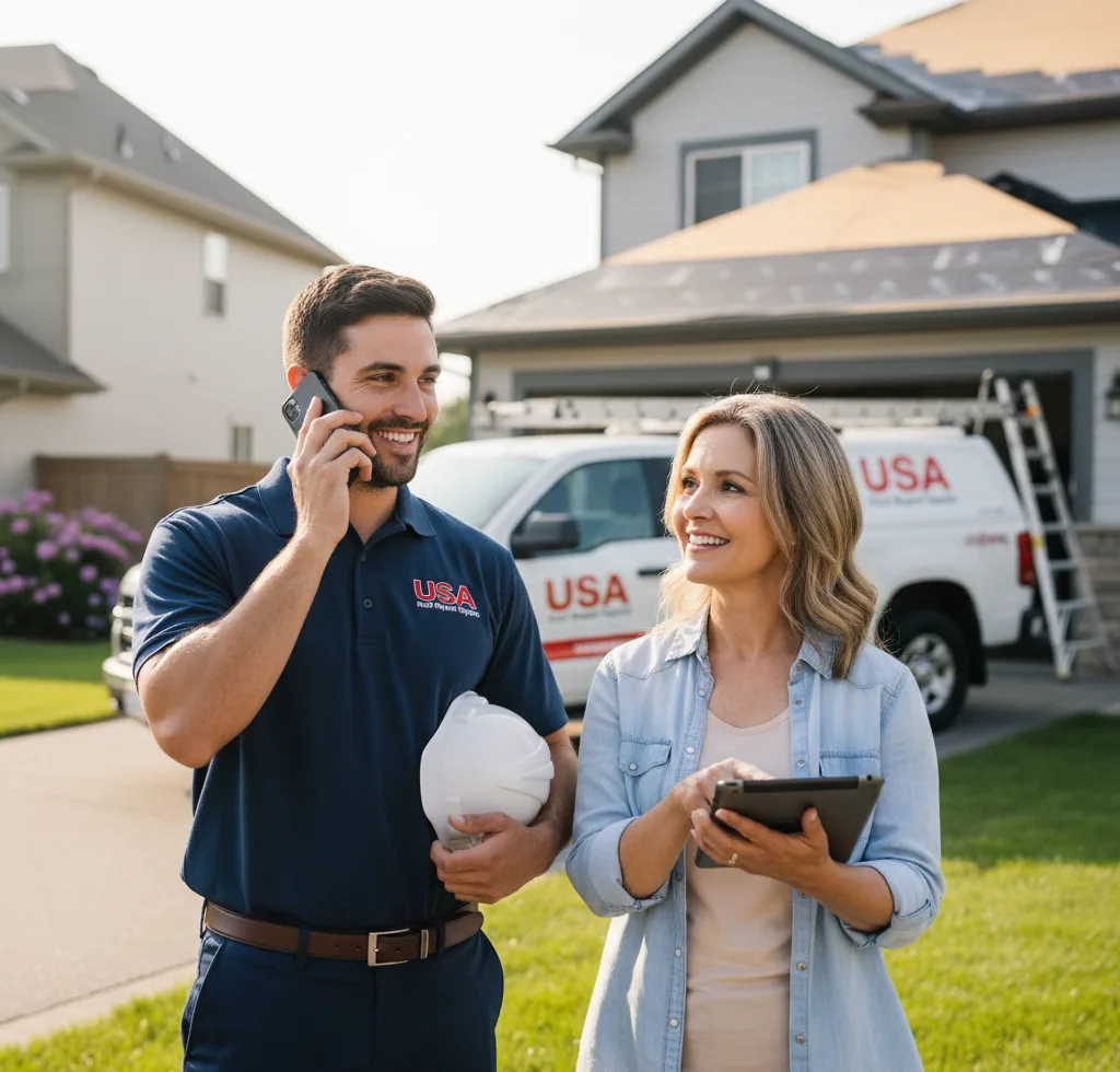 USA Roof Repair Experts customer support in Johnston City